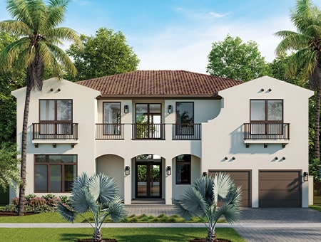 Coral Gables Elevation Rendering
