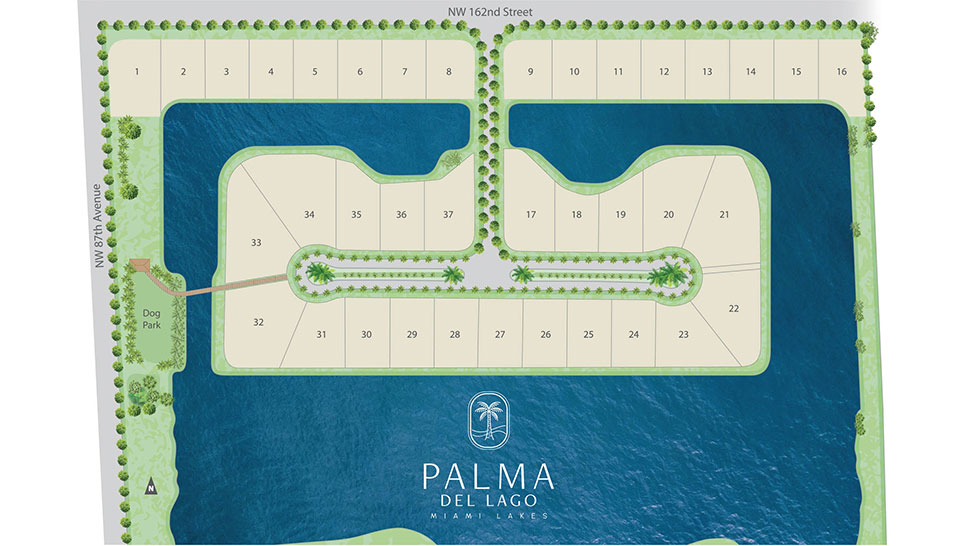 Map Showing Lot's On Palma Del Lago