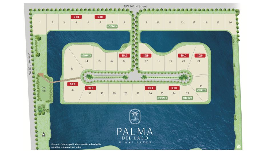 Waterfront Homes available at Palma