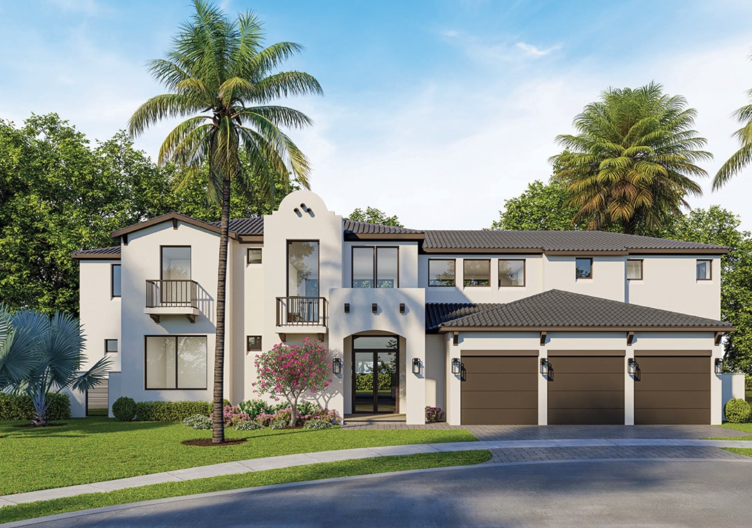 elevation of Palma Del Lago home